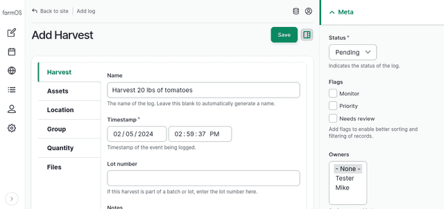 farmOS 3.1.0 | farmOS